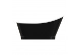 Bathtub freestanding OMNIRES VENEZIA M+ , 160 x 73 cm - white / black shine