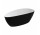 Bathtub freestanding OMNIRES BARCELONA M+, 170 x 77 cm - white / black shine