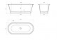 Bathtub freestanding OMNIRES PARIS M+, 156 x 69 cm - white shine