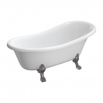 Bathtub freestanding OMNIRES ATENA COMFORT M+, 168x76cm - white shine