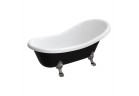 Bathtub freestanding OMNIRES ATENA COMFORT M+, 175 x 82 cm - white / black shine