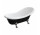 Bathtub freestanding OMNIRES ATENA COMFORT M+, 175 x 82 cm - white / black shine