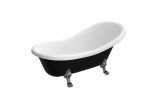 Bathtub freestanding OMNIRES ATENA COMFORT M+, 168x76cm - white / black shine