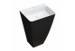 Washbasin freestanding OMNIRES PARMA M+ , 55 x 43 cm - white / black shine