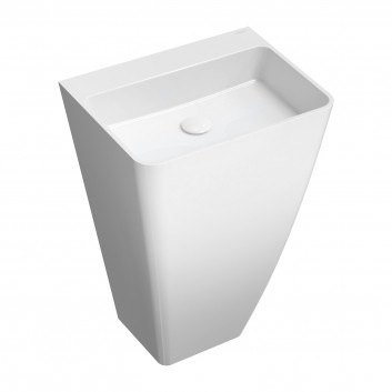 Washbasin freestanding OMNIRES PARMA M+ , 55 x 43 cm - white / black shine