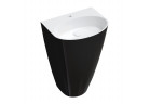 Washbasin freestanding OMNIRES SIENA M+, 55 x 43 cm - white / black shine