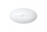 Countertop washbasin OMNIRES SIENA M+, 60 x 35 cm - white / szary shine