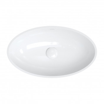 Countertop washbasin OMNIRES SIENA M+, 60 x 35 cm - white / szary shine