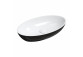 Countertop washbasin OMNIRES SIENA M+, 60 x 35 cm - white / szary shine