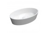Countertop washbasin OMNIRES BARI M+ , 50 x 30 cm - white / szary shine