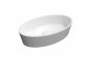 Countertop washbasin OMNIRES SIENA M+, 60 x 35 cm - white / black shine