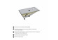 Shower tray prysznicowy square OMNIRES STONE ze strukturą kamienia, 80x80cm - white mat