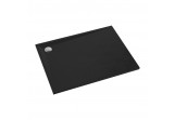 Shower tray prysznicowy OMNIRES STONE rectangular ze strukturą kamienia, 80x120cm - black mat