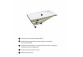 Shower tray prysznicowy acrylic rectangular OMNIRES MERTON, 80x140cm - white shine