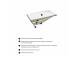 Shower tray prysznicowy acrylic rectangular OMNIRES MERTON, 90x100cm - white shine