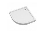 Acrylic shower tray prysznicowy angle OMNIRES CAMDEN, 80x80cm - white shine 