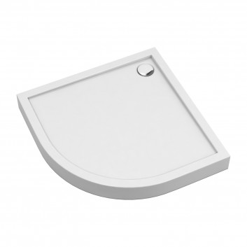 Acrylic shower tray prysznicowy angle OMNIRES CAMDEN, 80x80cm - white shine 