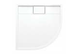 BROOKLYN acrylic shower tray prysznicowy angle, 90x90cm - white shine