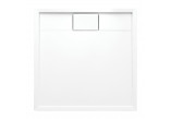 BROOKLYN acrylic shower tray prysznicowy rectangular, 90x90cm - white shine