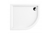 Acrylic shower tray prysznicowy angle OMNIRES RIVERSIDE, 90x80cm - white shine 