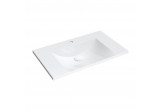 Vanity washbasin OMNIRES NAXOS M+, 76 x 46 cm - white shine 