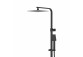 Shower black shower column Corsan Ango square overhead shower with mixer mieszaczową