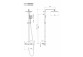 Shower black shower column Corsan Ango square overhead shower with mixer mieszaczową