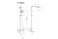 Shower black shower column Corsan Ango square overhead shower with mixer mieszaczową