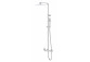 Shower black shower column Corsan Ango square overhead shower with mixer mieszaczową and swivel spout wannową