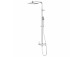 Shower black shower column Corsan Ango square overhead shower with mixer mieszaczową and swivel spout wannową