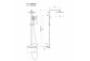 Shower shower column Corsan Ango square overhead shower with mixer mieszaczową and swivel spout wannową