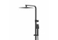 Shower black shower column Corsan Ango square overhead shower with mixer termostatyczną