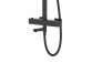 Shower black shower column Corsan Ango square overhead shower with mixer termostatyczną