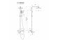 Shower black shower column Corsan Ango square overhead shower with mixer termostatyczną