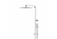 Shower black shower column Corsan Ango square overhead shower with mixer termostatyczną and swivel spout wannową