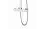 Shower black shower column Corsan Ango square overhead shower with mixer termostatyczną and swivel spout wannową