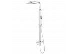 Shower shower column Corsan Ango chrome square overhead shower with mixer termostatyczną and swivel spout wannową