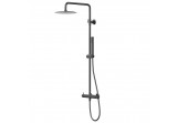 Shower black shower column Corsan Lugo round overhead shower with mixer mieszaczową