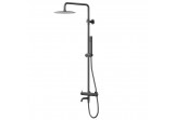 Shower black shower column Corsan Lugo round overhead shower with mixer mieszaczową and swivel spout wannową