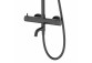 Shower black shower column Corsan Lugo round overhead shower with mixer mieszaczową