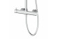 Shower black shower column Corsan Lugo round overhead shower with mixer mieszaczową and swivel spout wannową