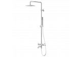 Shower shower column Corsan Lugo chrome round overhead shower with mixer mieszaczową and swivel spout wannową