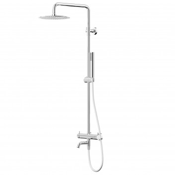 Shower shower column Corsan Lugo round overhead shower with mixer mieszaczową