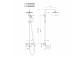 Shower shower column Corsan Lugo round overhead shower with mixer mieszaczową