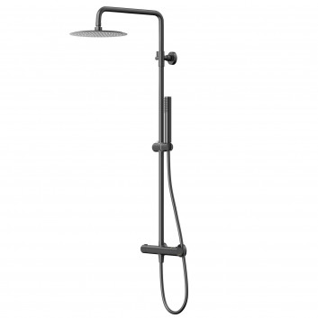 Shower złota shower column Corsan Lugo round overhead shower with mixer mieszaczową and swivel spout wannową