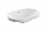Geberit Variform Recessed washbasin, oval, 55cm, without overflow, without tap hole
