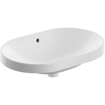 Geberit Variform Recessed washbasin, oval, 55cm, without overflow, without tap hole
