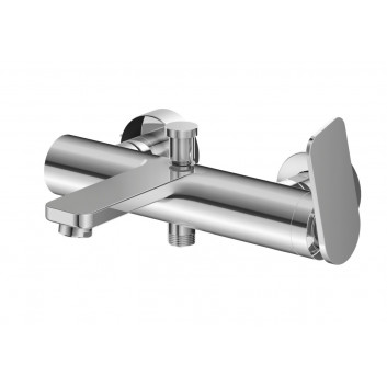 Bath tap Kohlman Axel, wall mounted, spout 205mm, 2 wyjścia wody, black mat