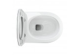 Bezkołnierzowa bowl toilette hanging OMNIRES OTTAWA COMFORT with soft-close WC seat, 54 x 37 cm - white shine