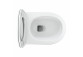 Bezkołnierzowa bowl toilette hanging OMNIRES OTTAWA COMFORT with soft-close WC seat, 54 x 37 cm - white shine